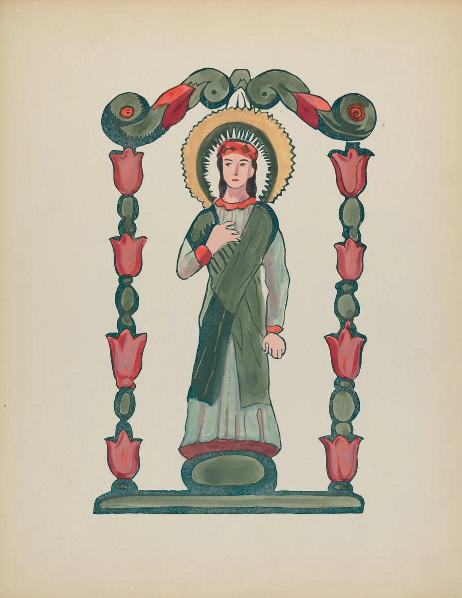 Unpublished Print for Immaculate Conception by American 20th Century, index of american design, 1935-1942