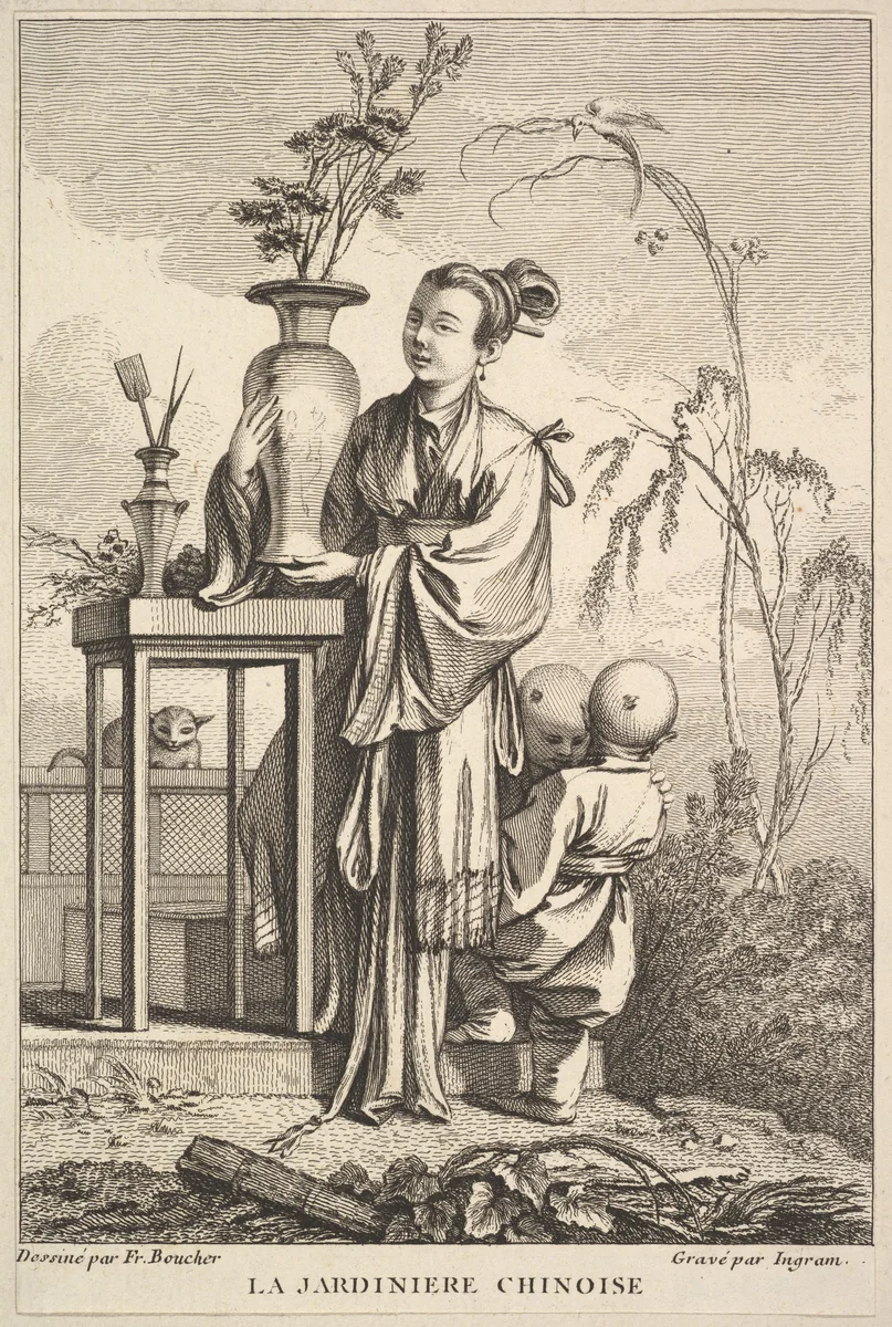 The Chinese Gardener by John Ingram, print, 1741-1763