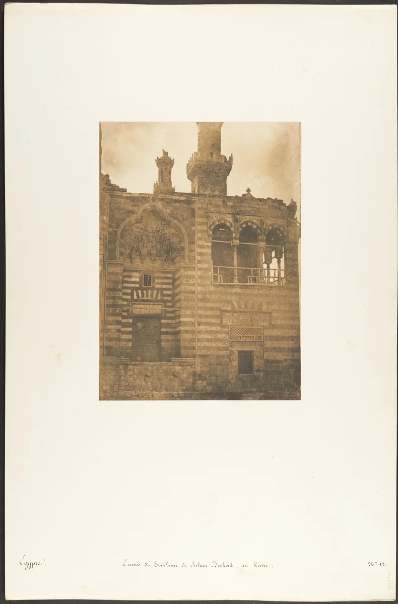 Entrée du Tombeau de Sultan Bezkouk, au Kaire by Maxime Du Camp, photograph, 1849-1850