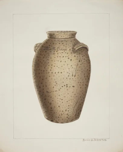 Stoneware Jar by Annie B. Johnston, index of american design, 1937