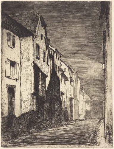 Street at Saverne by James McNeill Whistler, print, 1858