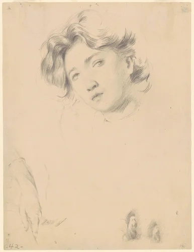 Study of a Girl by Philip Leslie Hale, drawing, 1887-1920