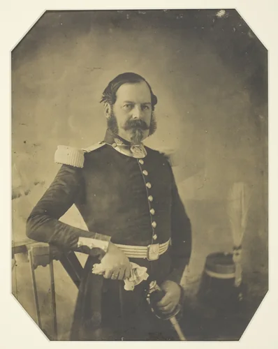 Portrait of a French Military Officer by Artist Unknown, photograph, 1850-1860