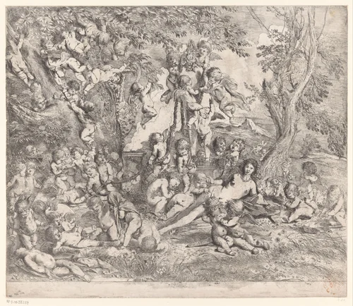 Tuin van Venus by Pietro Testa, print, 1632