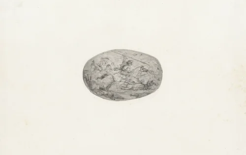 Ruitergevecht by Theodoor Schaepkens, print, 1825-1883