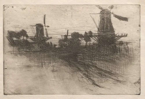 Evening, Dordrecht by John Henry Twachtman, print, 1881-1883