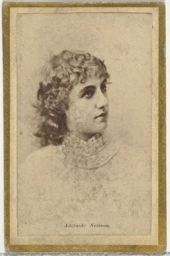 Adelaide Neilson, from the Actresses and Celebrities series (N60, Type 2) promoting Little Beauties Cigarettes for Allen & Ginter brand tobacco products by Allen & Ginter, photograph, 1887