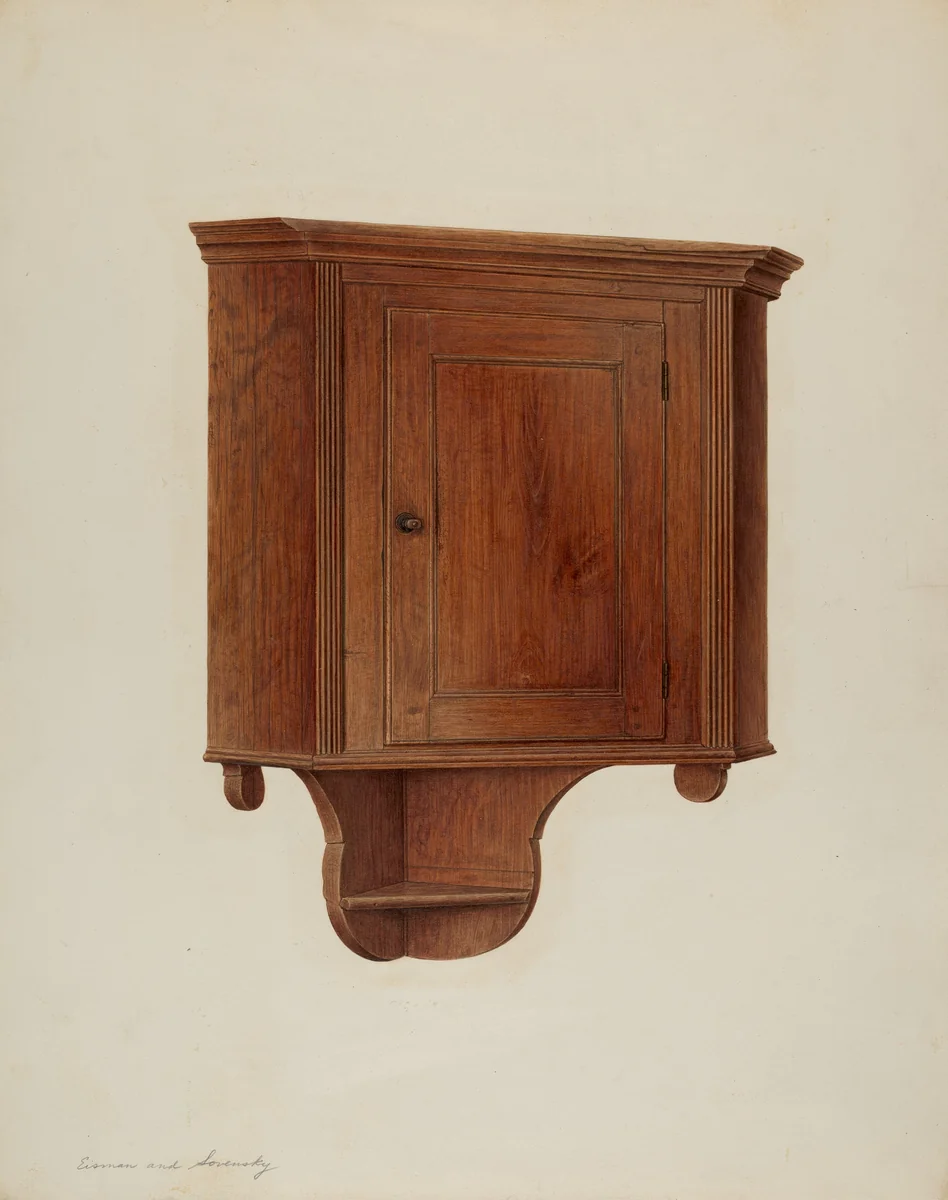 Hanging Corner Cupboard by Harry Eisman
Isidore Sovensky, index of american design, 1941