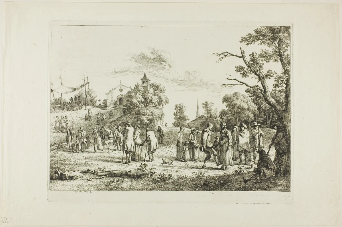 The Village Festival by Jean Jacques de Boissieu, print, 1773
