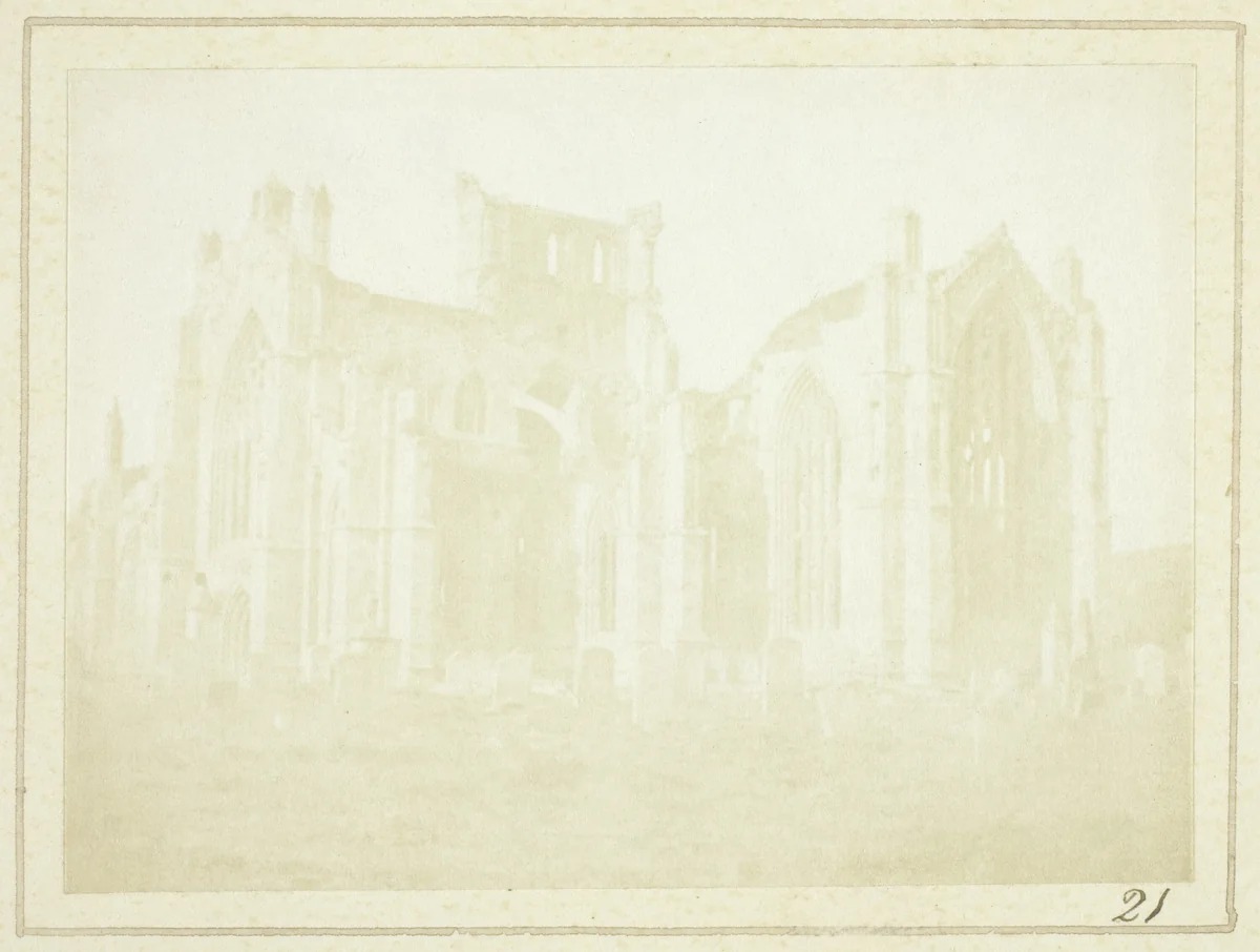 Melrose Abbey by William Henry Fox Talbot, photograph, 1844