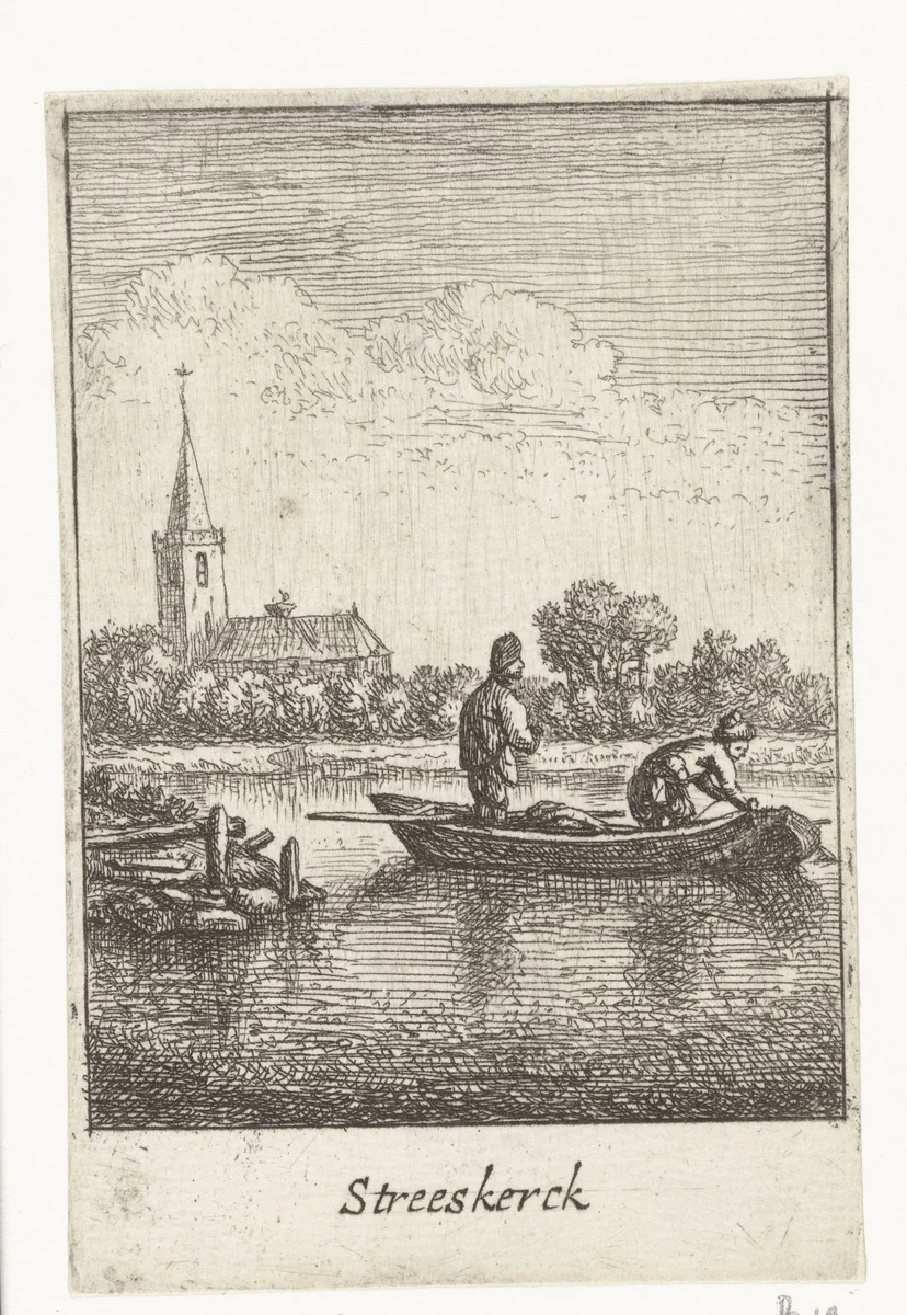 Gezicht op Streefkerk by Jan van Almeloveen, print, 1662-1683
