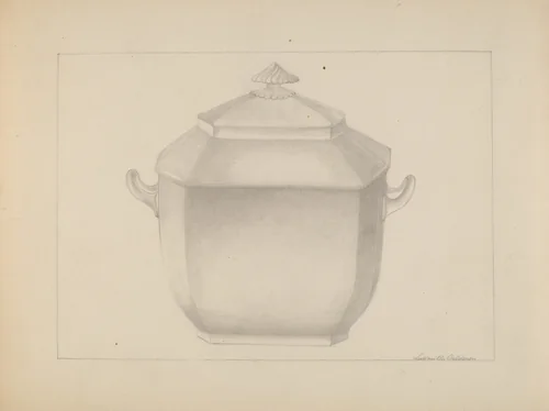 Sugar Bowl by Ludmilla Calderon, index of american design, 1937