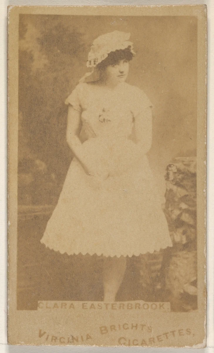 Clara Easterbrook, from the Actors and Actresses series (N45, Type 1) for Virginia Brights Cigarettes by Allen & Ginter, photograph, 1885-1891