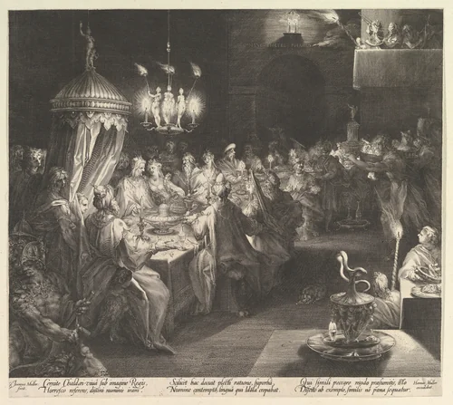 Belshazzar's Feast by Jan Muller, print, 1593-1603