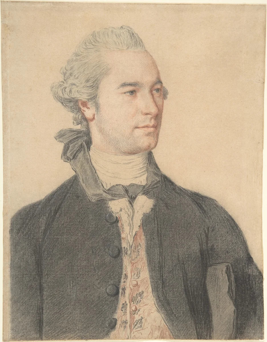 Portrait of a Man by Jean-Etienne Liotard, drawing, 1755-1765