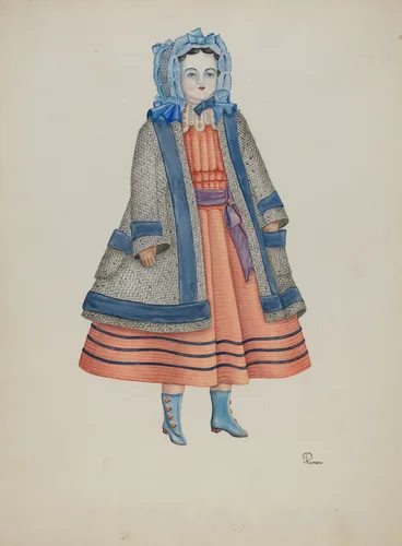 Doll - "Rose Bates" by Josephine C. Romano, index of american design, 1935-1942