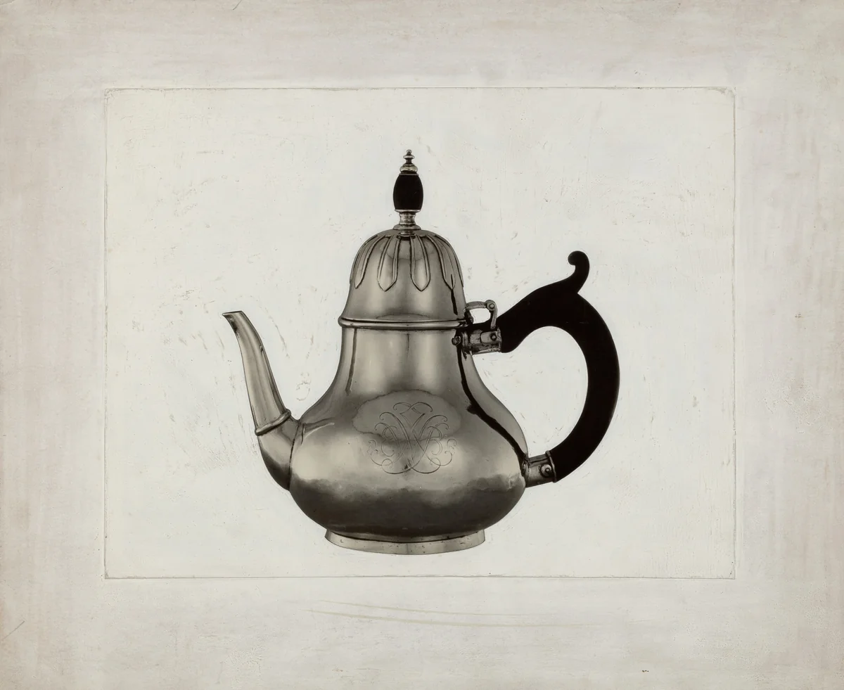 Teapot by American 20th Century, index of american design, 1935-1942