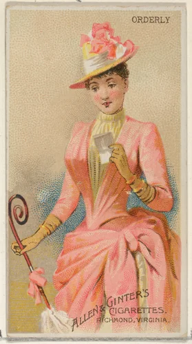 Orderly, from the Parasol Drills series (N18) for Allen & Ginter Cigarettes Brands by Allen & Ginter, print, 1888