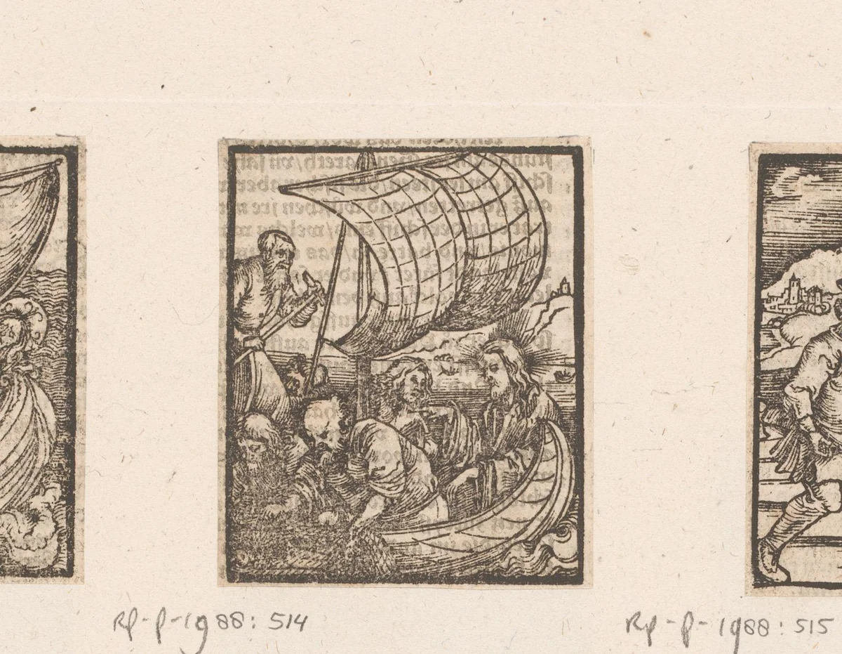 Wonderbaarlijke visvangst by anonymous, print, 1536