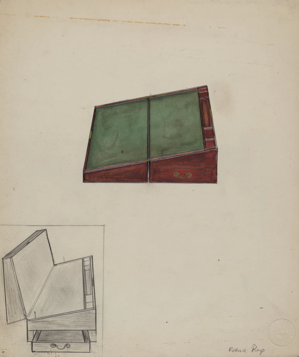 Lap Desk by Edna Crenshaw Rex, index of american design, 1936