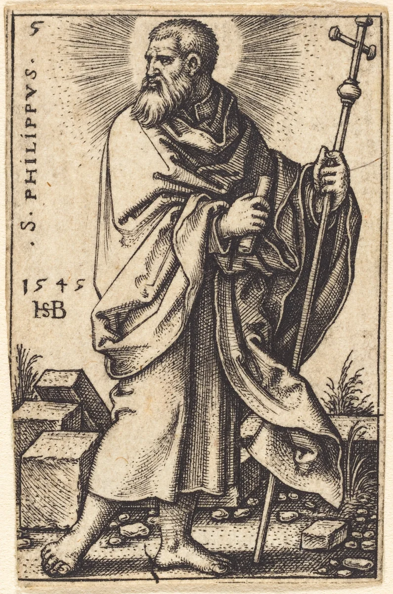 Saint Philip by Sebald Beham, print, 1545