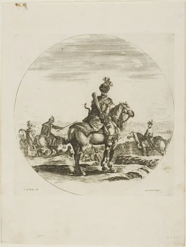 Polish Horseman by Stefano della Bella, print, 1646-1656