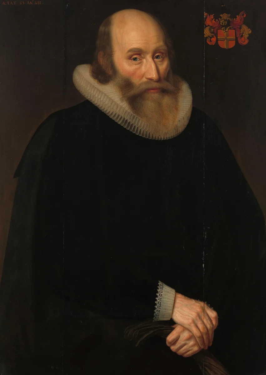 Portrait of Antonius Antonides van der Linden, Physician in Amsterdam by Hendrik Meerman, painting, 1633