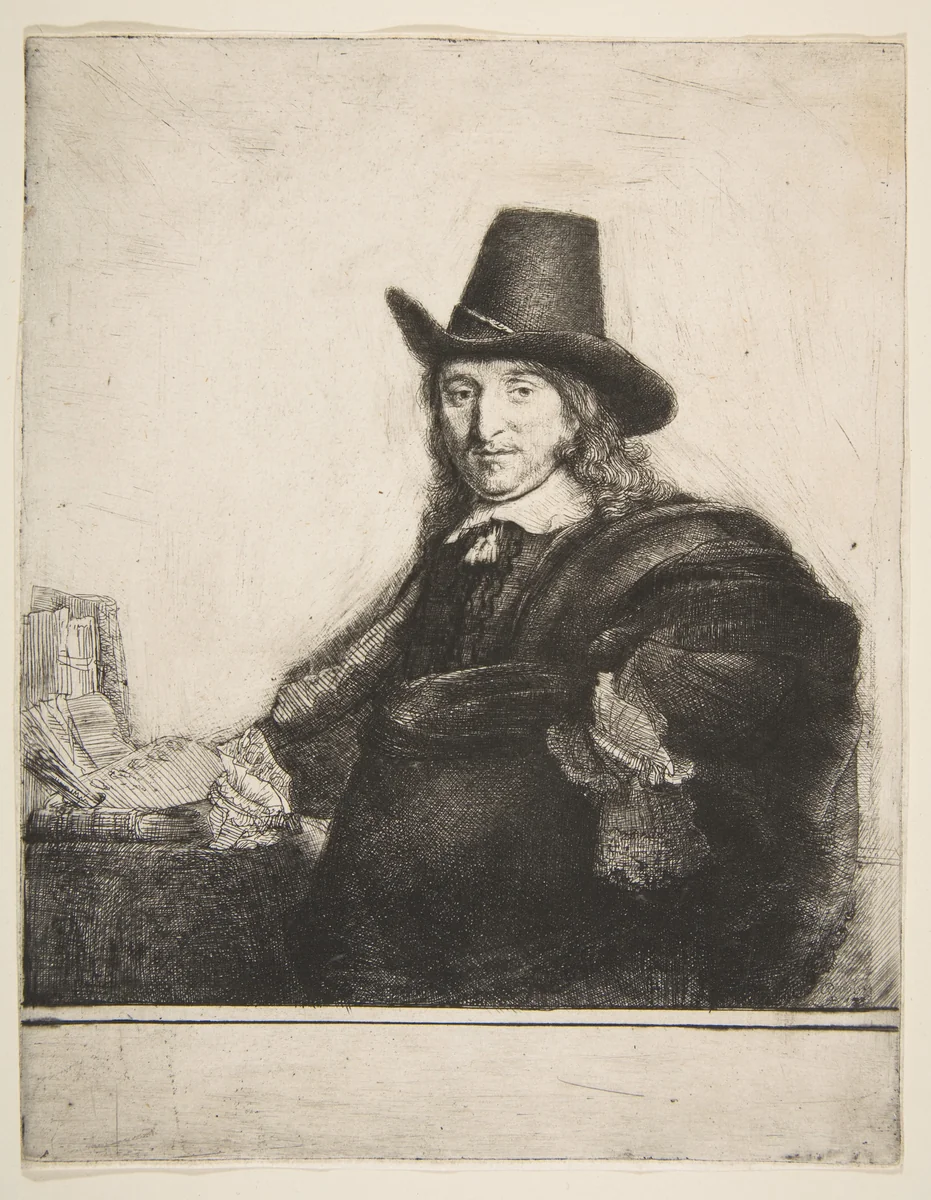 Jan Asselijn, Painter (Krabbetje) by Rembrandt van Rijn, print, 1641-1651