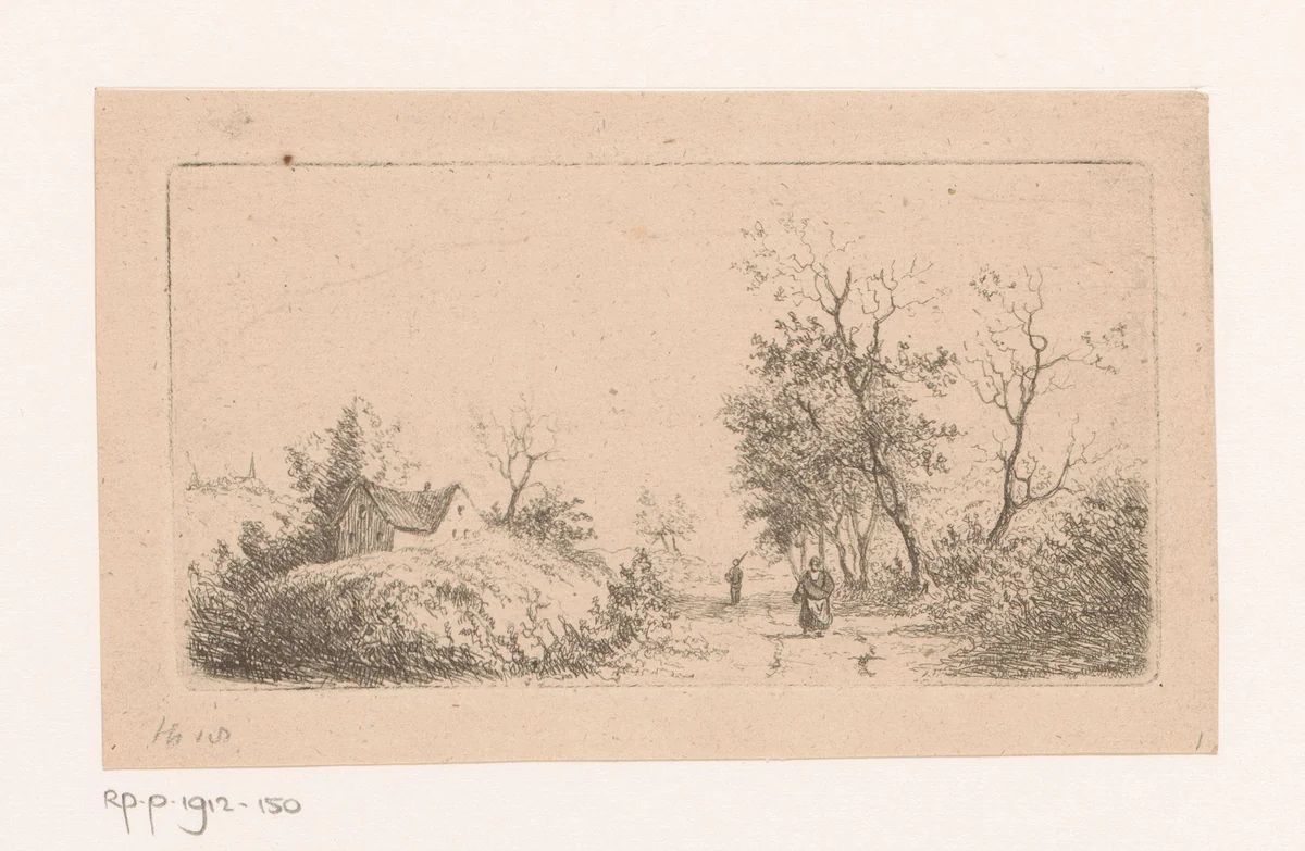 Landschap bij Ruisbroek by Jean Théodore Joseph Linnig, print, 1845