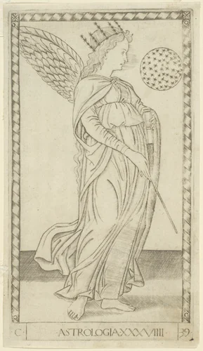 Astrology, plate 29 from Arts and Sciences by Master of the E-Series Tarocchi, print, 1460-1470