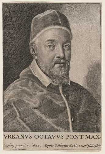 Pope Urban VIII by Ottavio Leoni, print, 1625