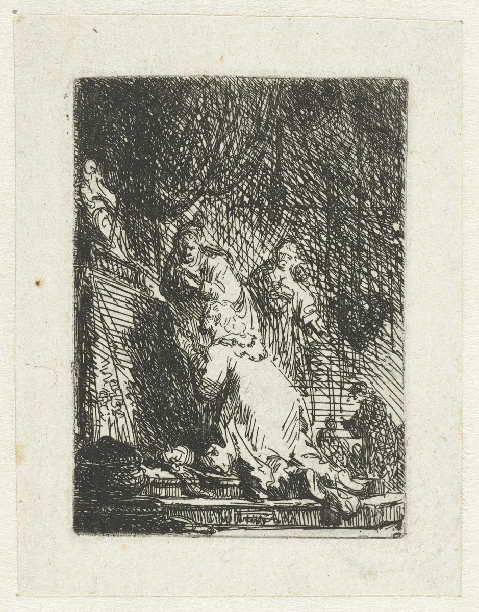 Afgoderij van Salomo by Jan Lievens, print, 1625-1674