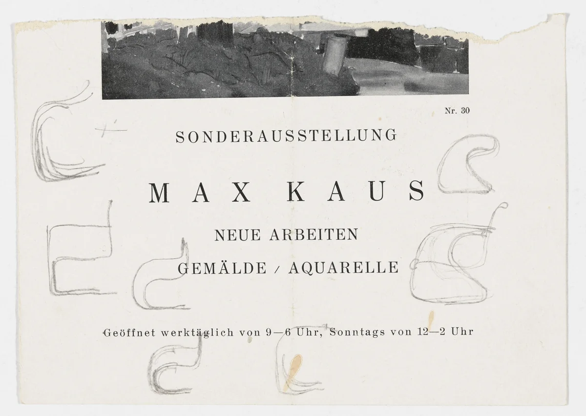 Lounge Chair with Arms (Six elevation sketches) by Ludwig Mies van der Rohe, mies van der rohe archive, 1926