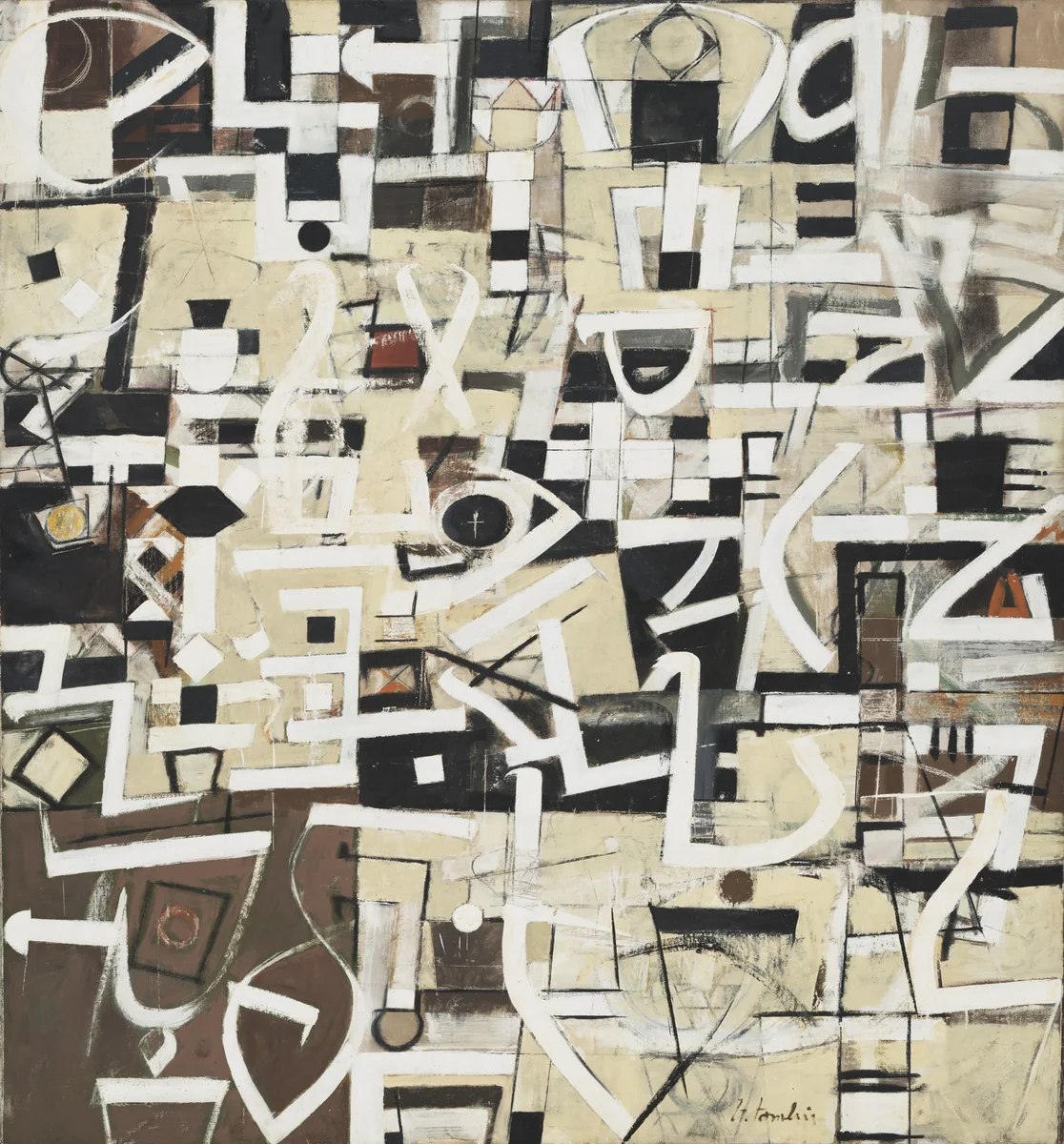Number 20 by Bradley Walker Tomlin, painting, 1949