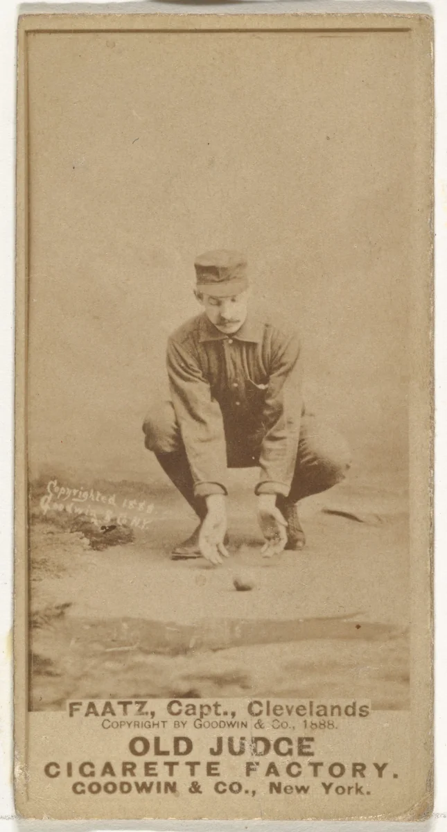 Jayson S. "Jay" Faatz, Captain, Cleveland, from the Old Judge series (N172) for Old Judge Cigarettes by Goodwin & Company, photograph, 1888