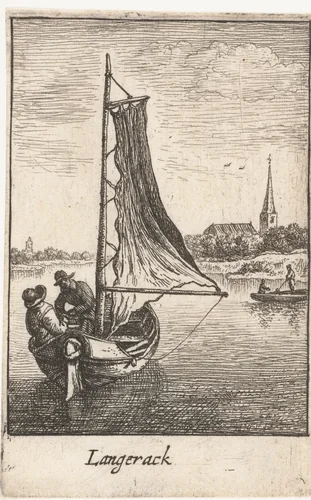 Gezicht op Langerak by Jan van Almeloveen, print, 1662-1683