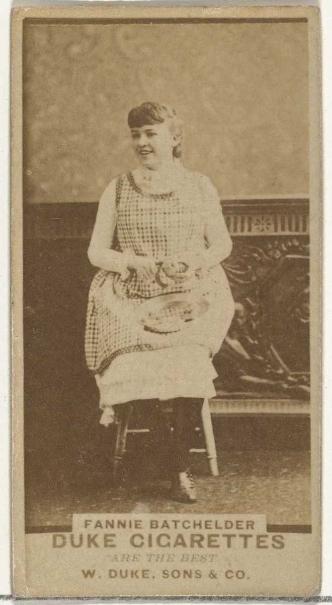 Fannie Batchelder, from the Actors and Actresses series (N145-7) issued by Duke Sons & Co. to promote Duke Cigarettes by W. Duke, Sons & Co., photograph, 1880-1889