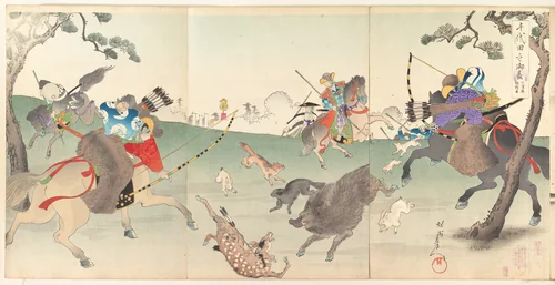 Chiyoda Castle (Album of Men) by Yōshū Chikanobu (楊洲周延), print, 1897