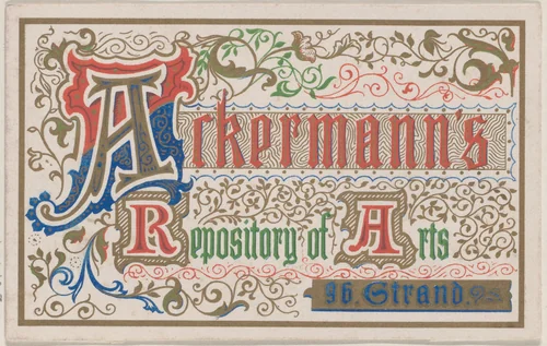 Trade Card for Ackerman's Repository of Arts by anonymous, print, 1800-1900
