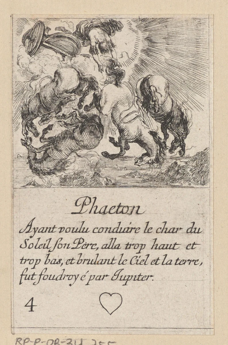 Phaëthon by Stefano della Bella, print, 1620-1664