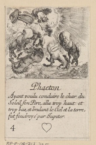 Phaëthon by Stefano della Bella, print, 1620-1664