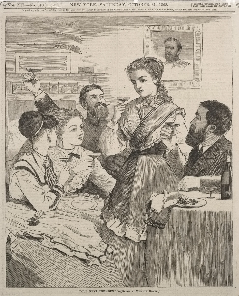 "Our Next President" by Winslow Homer, print, 1868