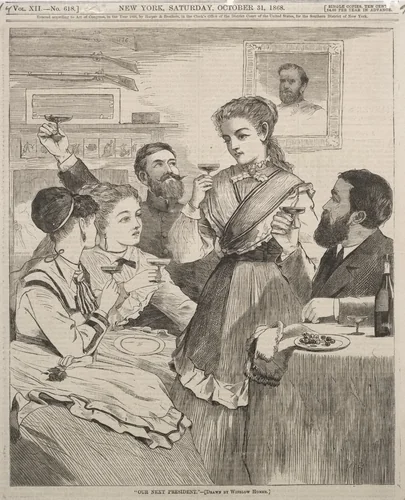 "Our Next President" by Winslow Homer, print, 1868