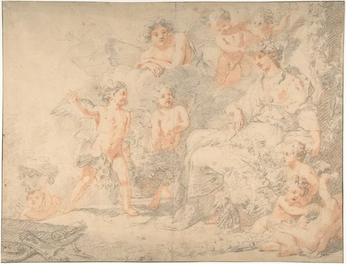 Mythological Subject by Gerard de Lairesse, drawing, 1655-1711