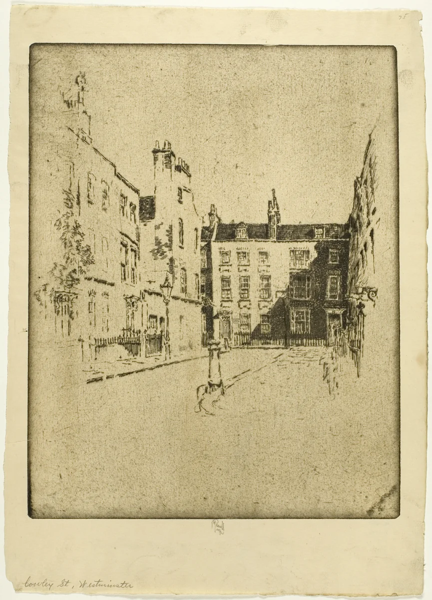 Cowley Street, Westminster by Joseph Pennell, print, 1906