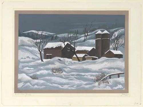 Winter by Emil Ganso, print, 1932