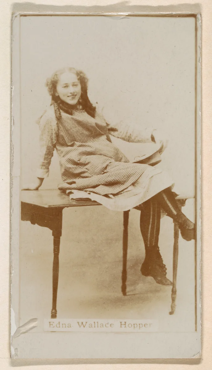 Edna Wallace-Hopper, from the Actresses series (N245) issued by Kinney Brothers to promote Sweet Caporal Cigarettes by Kinney Brothers Tobacco Company, photograph, 1890