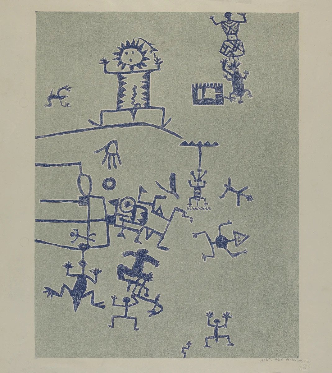 Petroglyph - Signs by Lala Eve Rivol, index of american design, 1935-1942