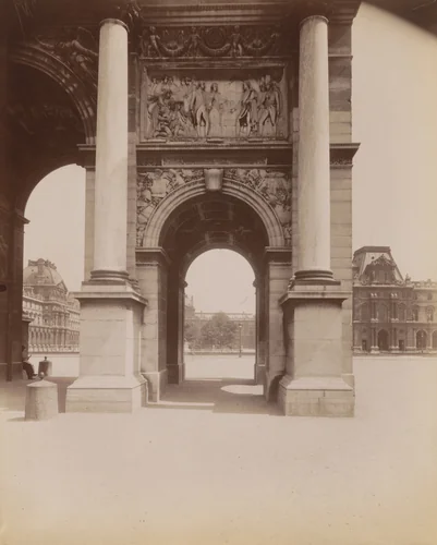 Place du Carrousel, Arc de Triomphe du Carrousel by Eugène Atget, photograph, 1911