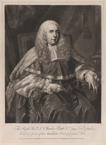 The Right Honorable Sir Charles Pratt, Knight, now Lord Camden by John Faber, print, 1765-1768